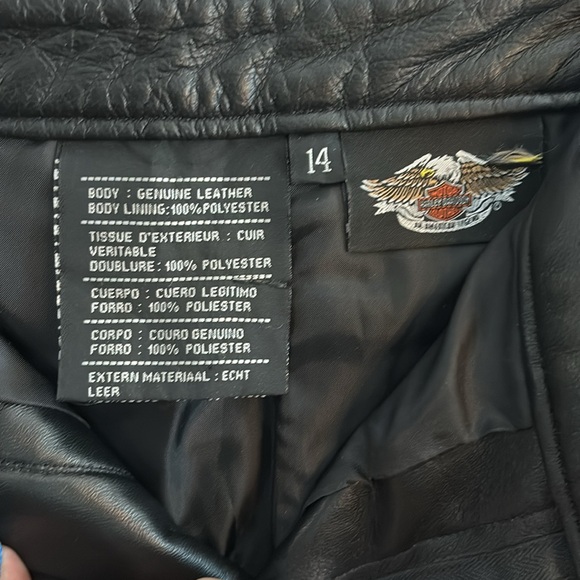 NWOT Harley Davidson genuine leather pants/chaps size 14 - Picture 5 of 5
